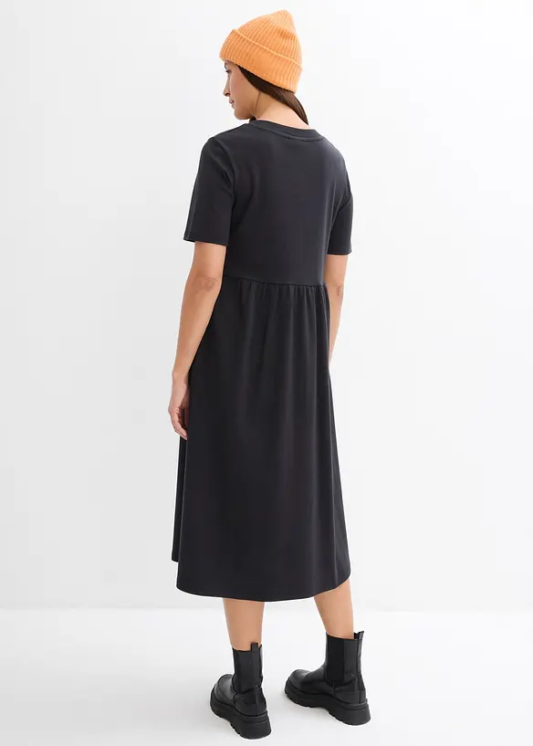 Robe &eacute;vas&eacute;e en jersey de coton &eacute;pais, bonprix