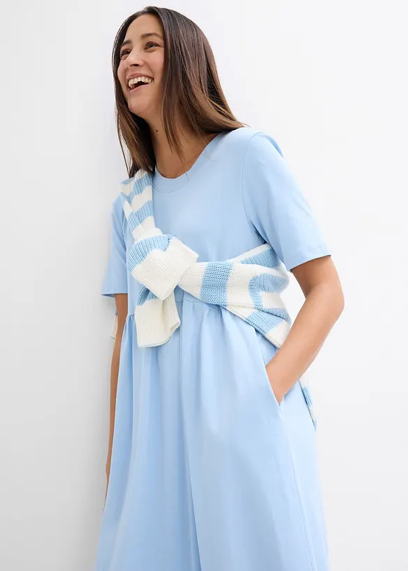 Robe évasée en jersey de coton épais, bonprix