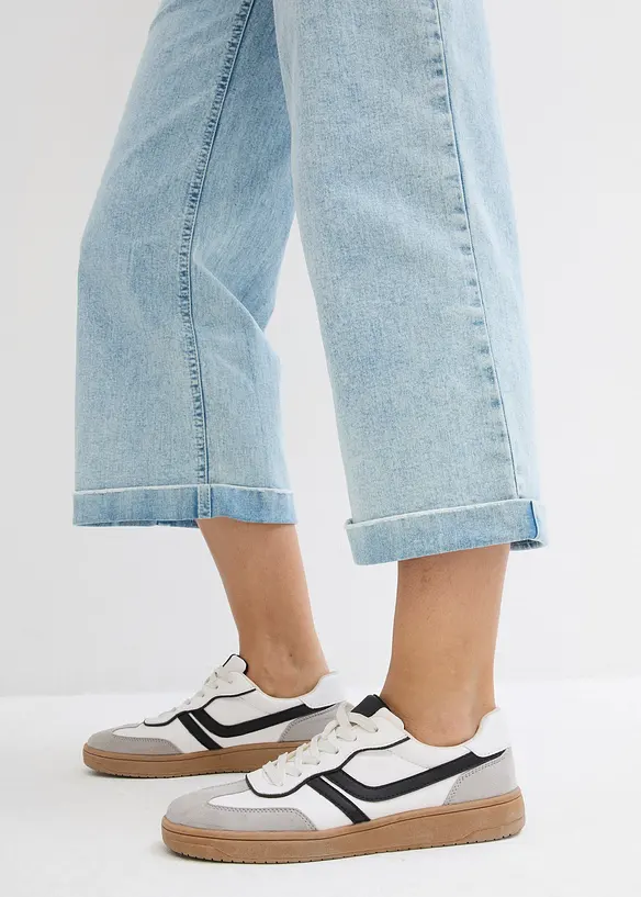 Jean large, taille haute, raccourci, bonprix