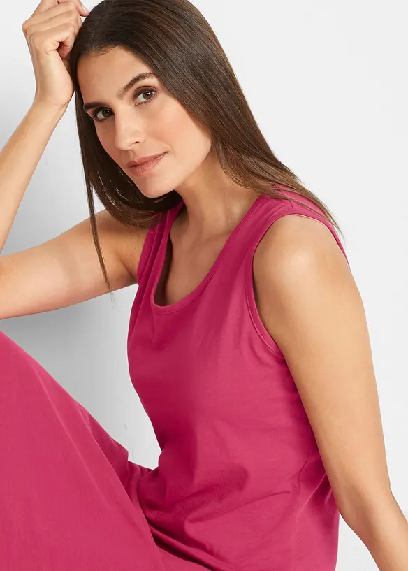 Lot de 2 robes longues 100% coton, bonprix