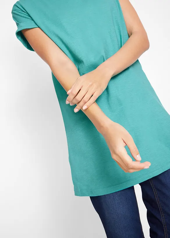 T-shirt long et boxy à manches courtes, bonprix