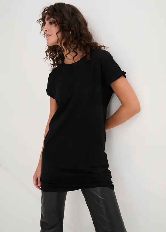 T-shirt long et boxy à manches courtes, bonprix