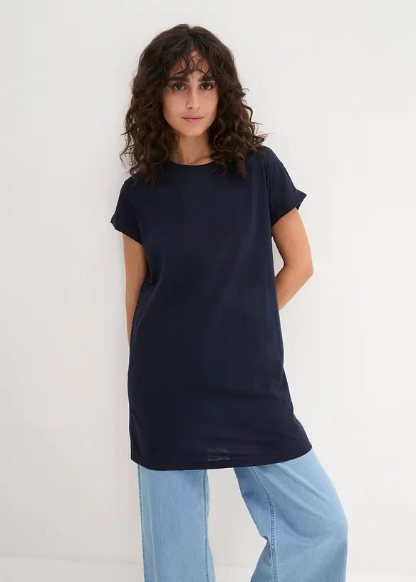 T-shirt long et boxy à manches courtes, bonprix