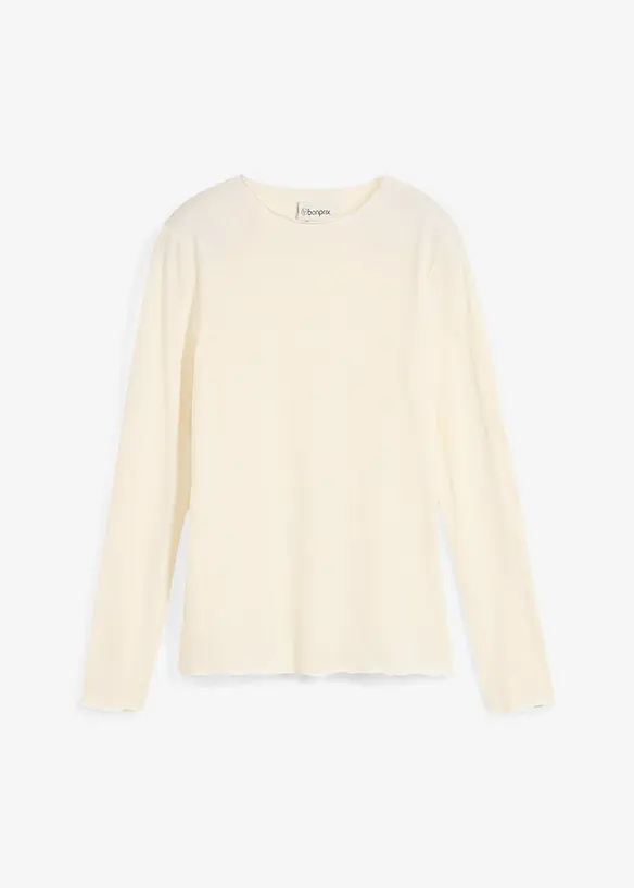 T-shirt manches longues en mati&egrave;re douce, bonprix