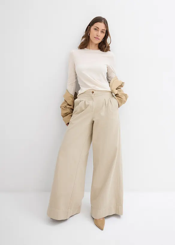 T-shirt manches longues en mati&egrave;re douce, bonprix