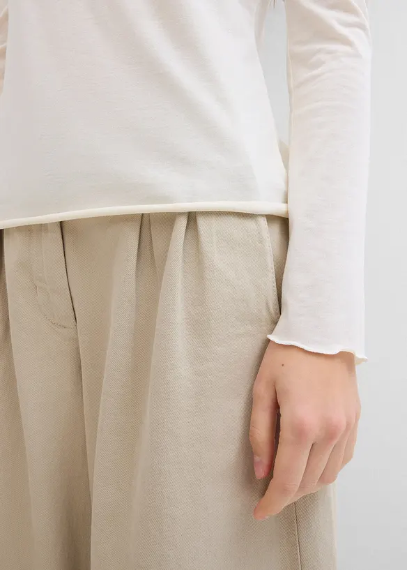 T-shirt manches longues en mati&egrave;re douce, bonprix