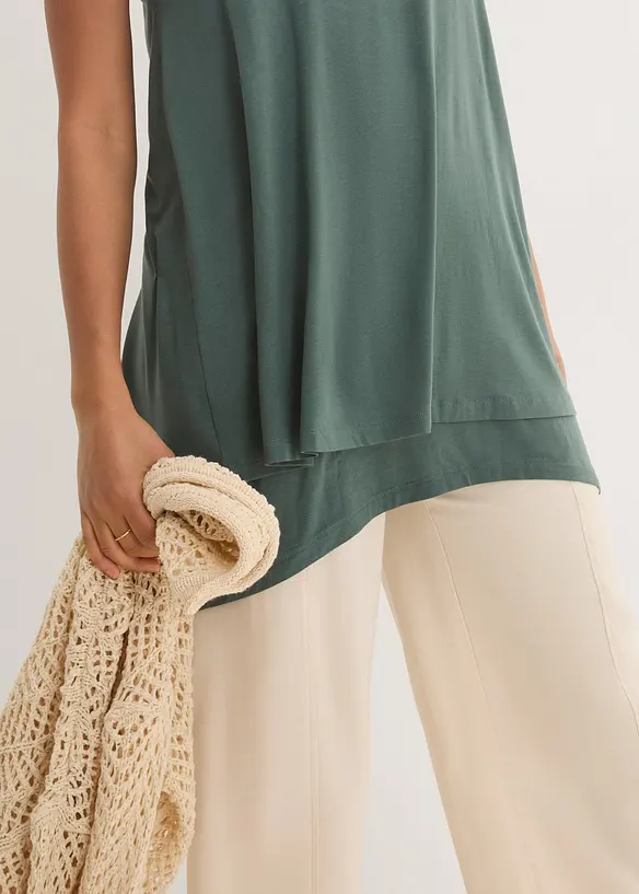 Top long double épaisseur en viscose extensible, bonprix