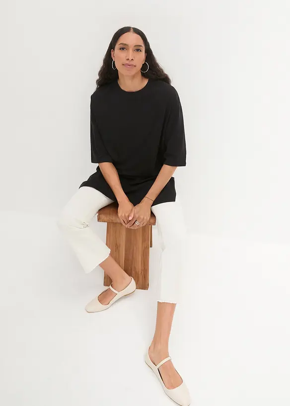 T-shirt long oversize 100% coton, bonprix