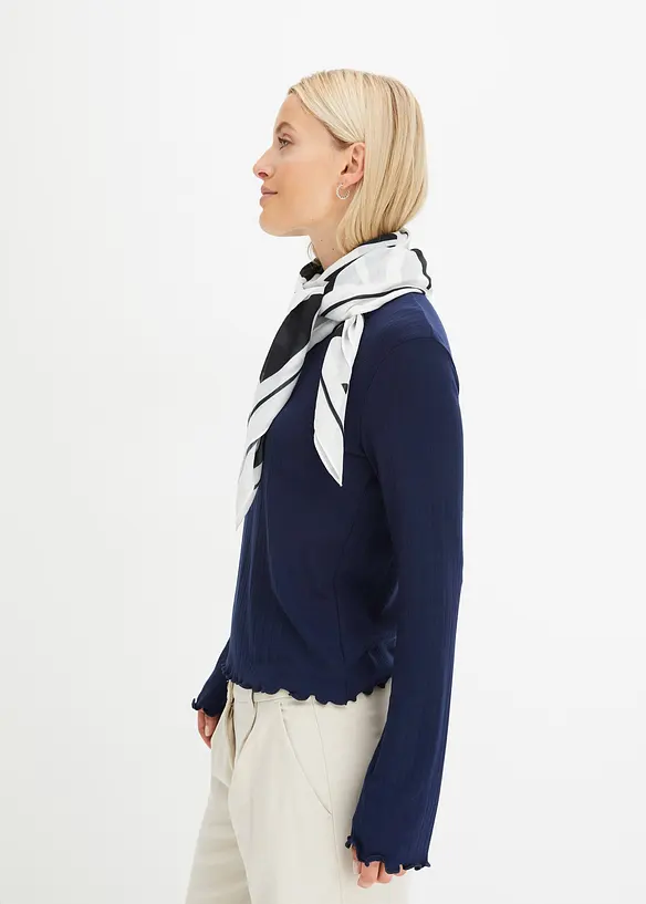 T-shirt côtelé manches longues, bonprix