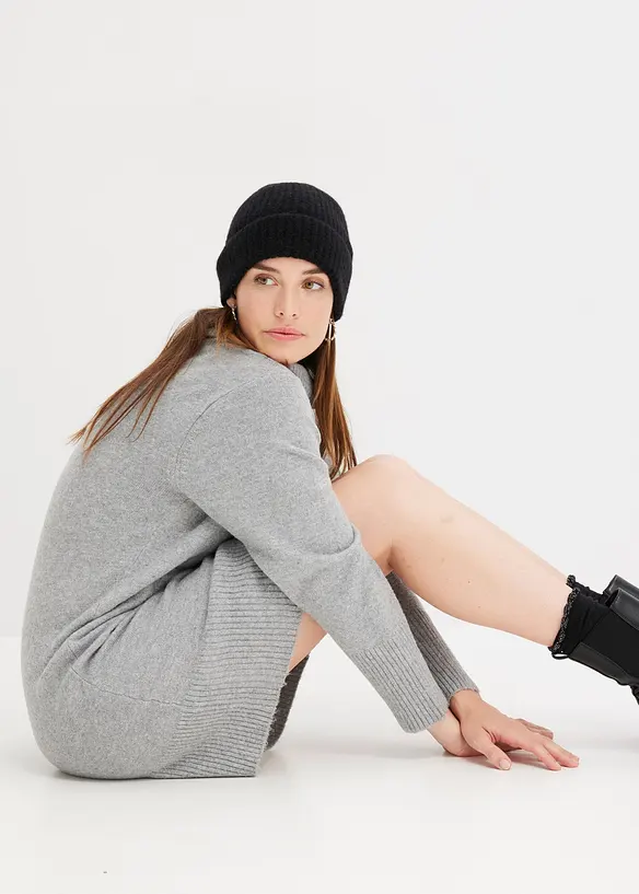 Robe en maille &agrave; col roul&eacute;, bonprix