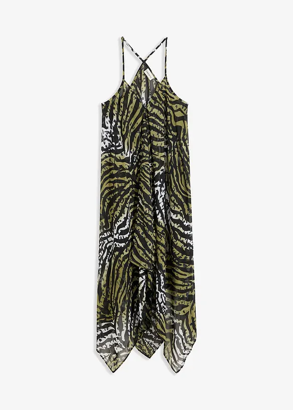 Robe de plage longue en crêpe, bonprix