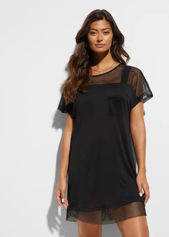 T-shirt long de plage en viscose, bonprix