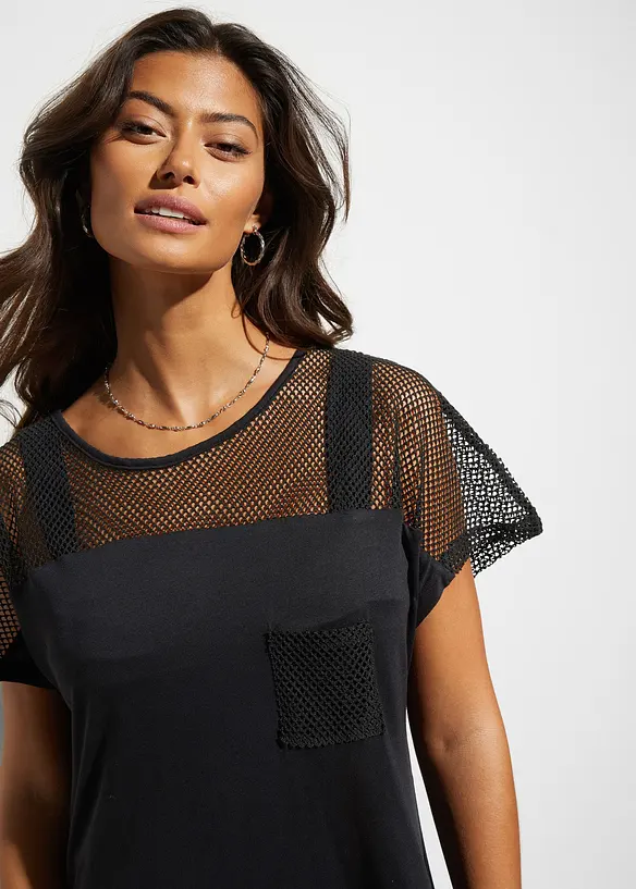 T-shirt long de plage en viscose, bonprix