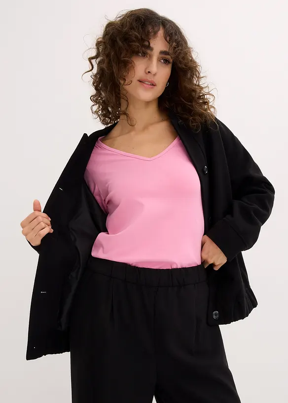 Lot de 2 T-shirts manches longues près du corps, bonprix