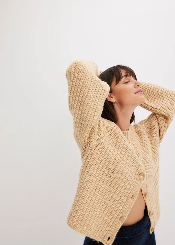 Gilet en maille oversize, bonprix