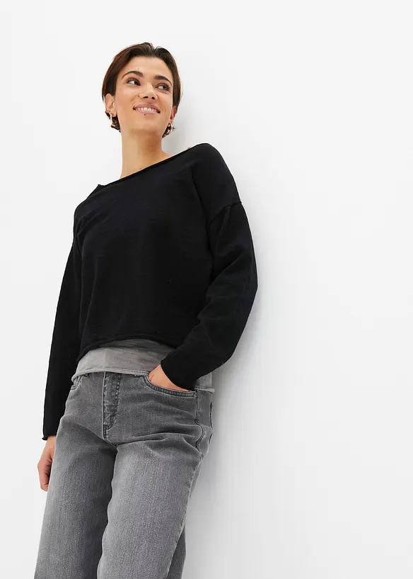 Pull et top 100% coton (ens. 2 pces), bonprix