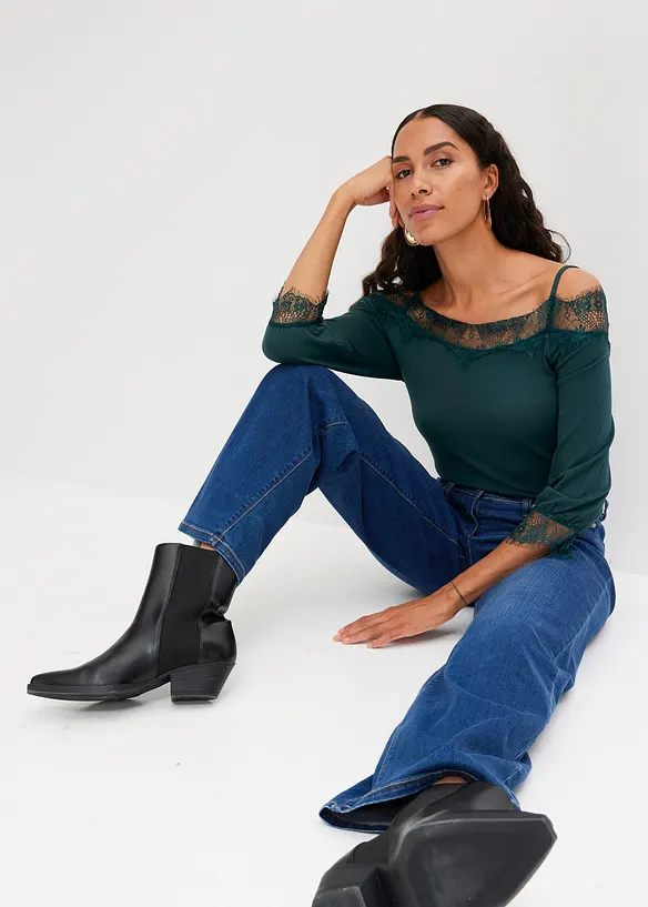 Haut &agrave; dentelle, bonprix