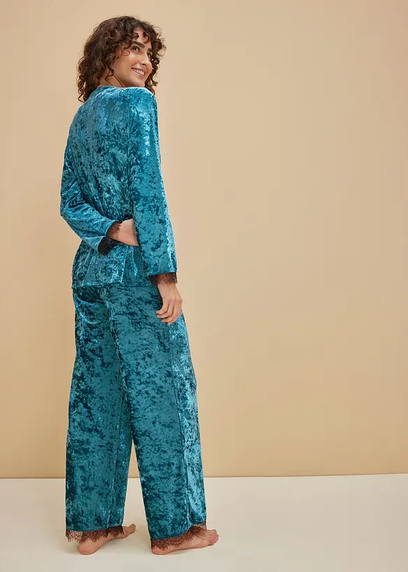 Ensemble d'intérieur en velours brillant, bonprix