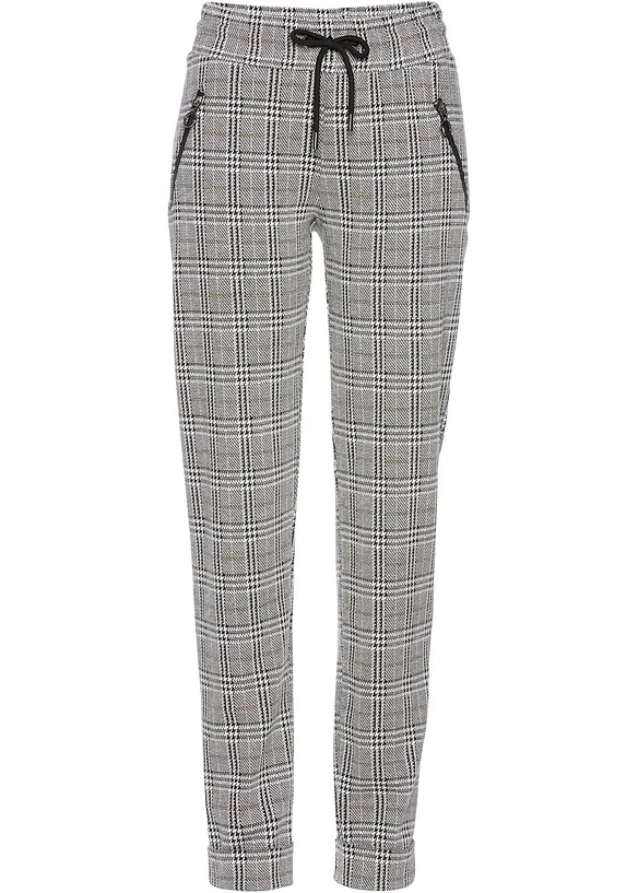 Pantalon jogger à carreaux Prince de Galles, bonprix