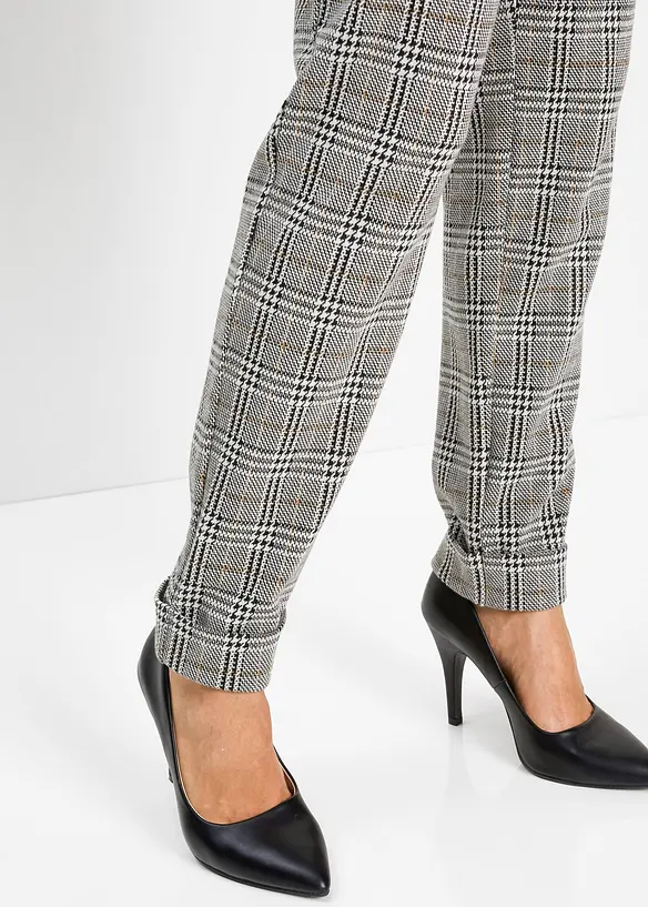 Pantalon jogger à carreaux Prince de Galles, bonprix