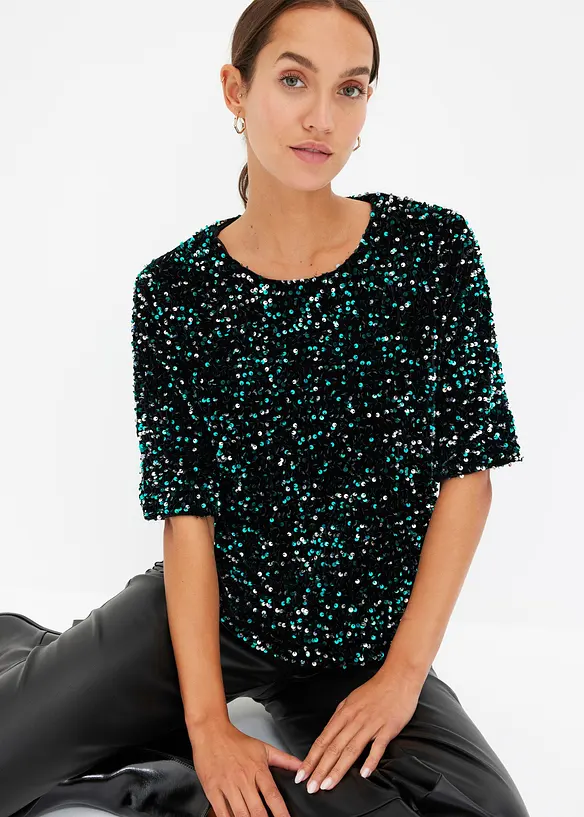 T-shirt à sequins, bonprix