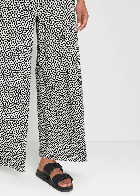 Pantalon palazzo en viscose extensible, bonprix