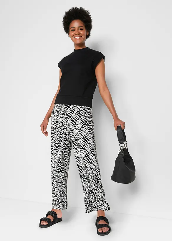 Pantalon palazzo en viscose extensible, bonprix