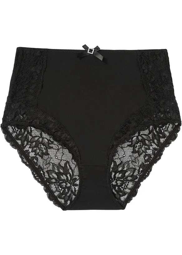 Slip taille haute avec dentelle, bonprix