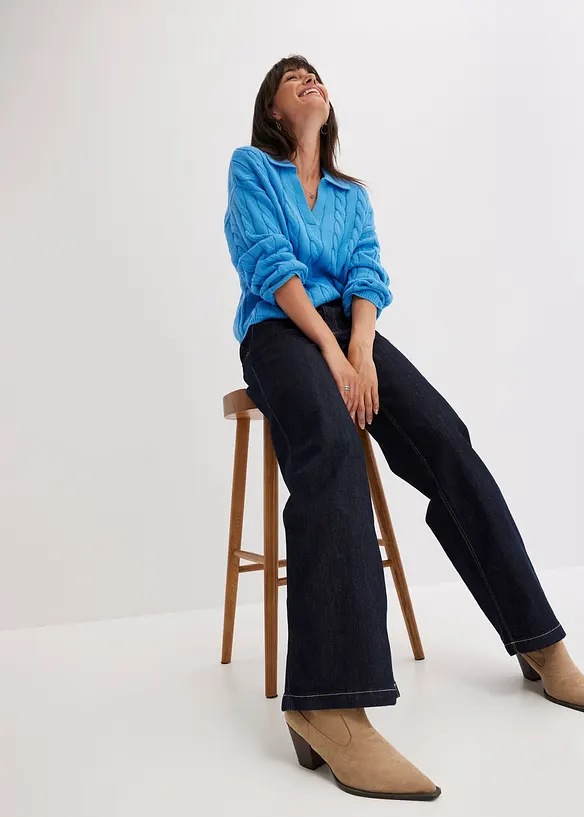 Pull oversize doux contenant du cachemire, bonprix