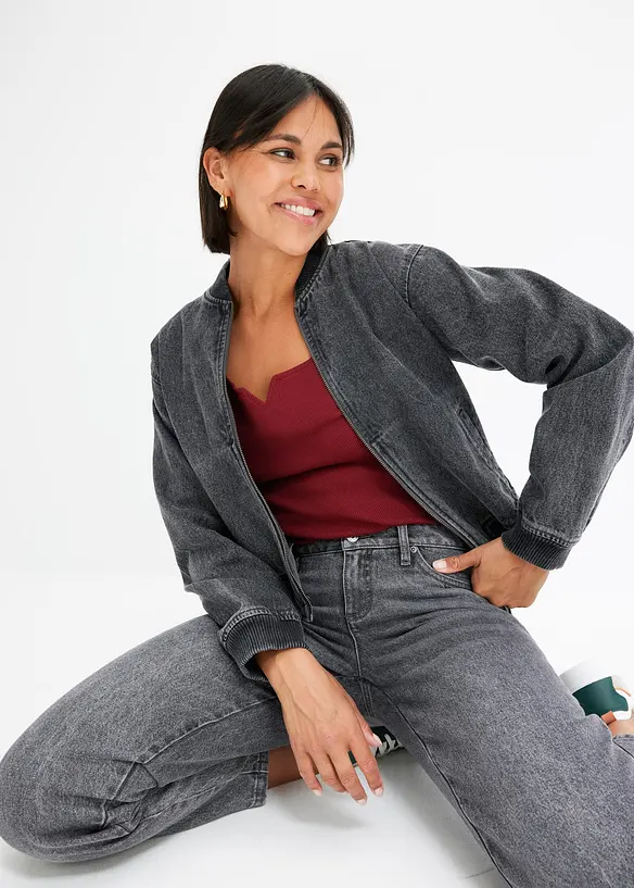 T-shirt côtelé 100% coton, bonprix