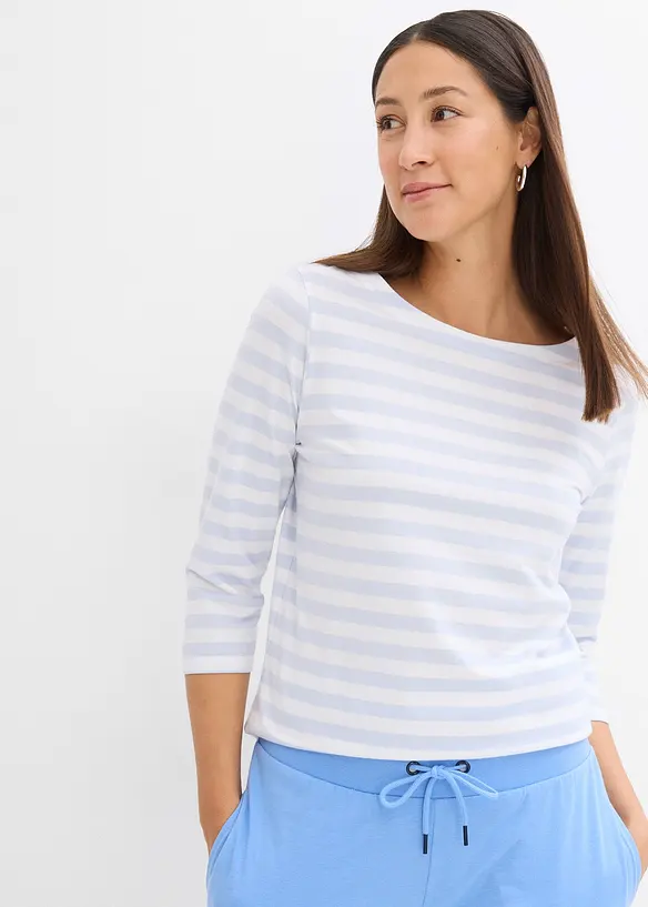 T-shirt à encolure bateau, bonprix