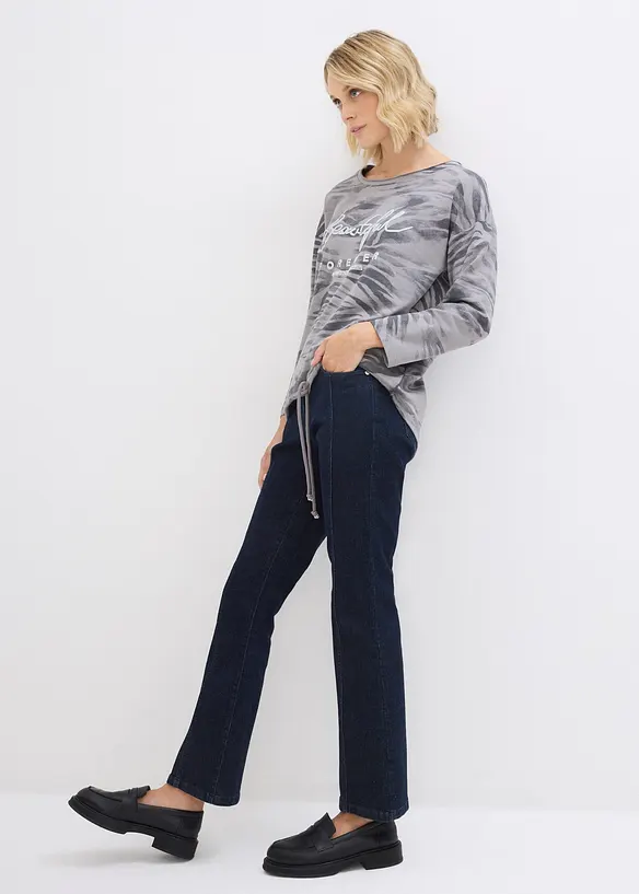 T-shirt manches longues en coton extensible, bonprix