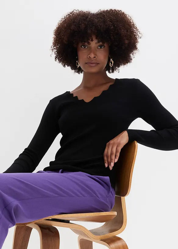 Pull en fine maille douce, bonprix