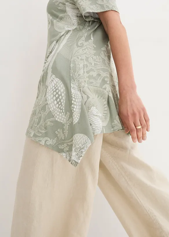 T-shirt long en viscose extensible, bonprix