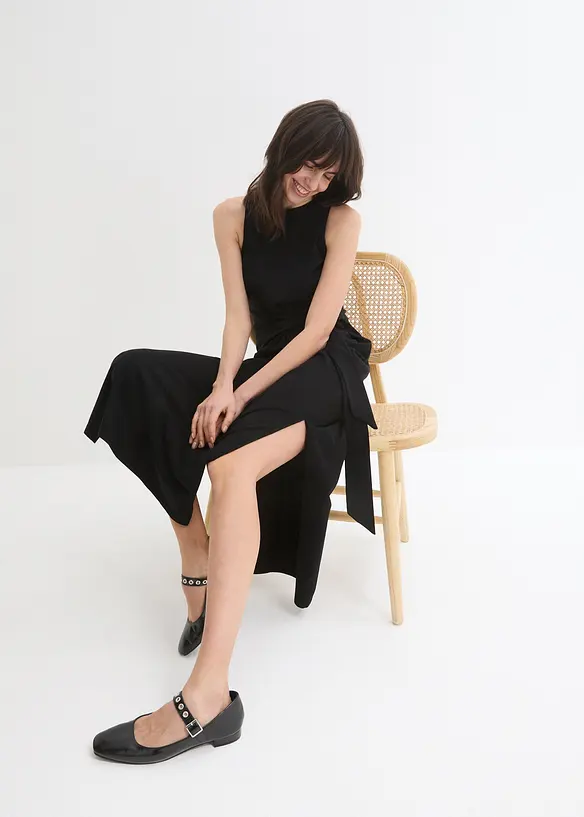 Robe longue à nouer sur le côté, bonprix