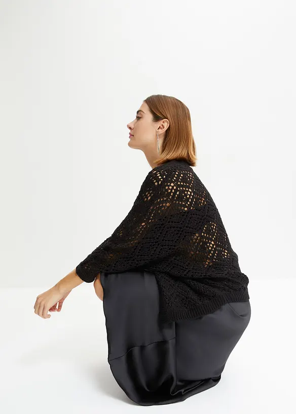 Gilet en maille ajourée, bonprix