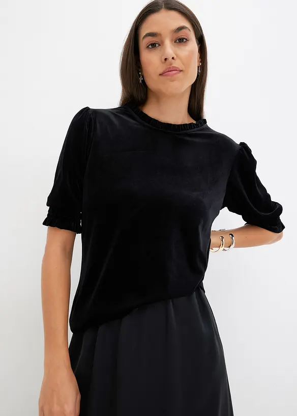 T-shirt avec du velours doux, bonprix