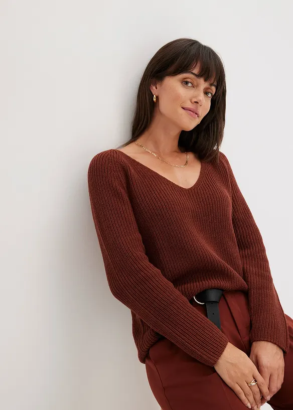 Pull côtelé 100% coton, bonprix