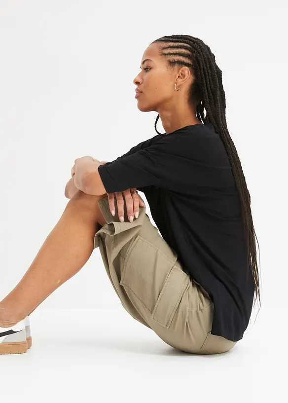 T-shirt boxy en viscose extensible, bonprix