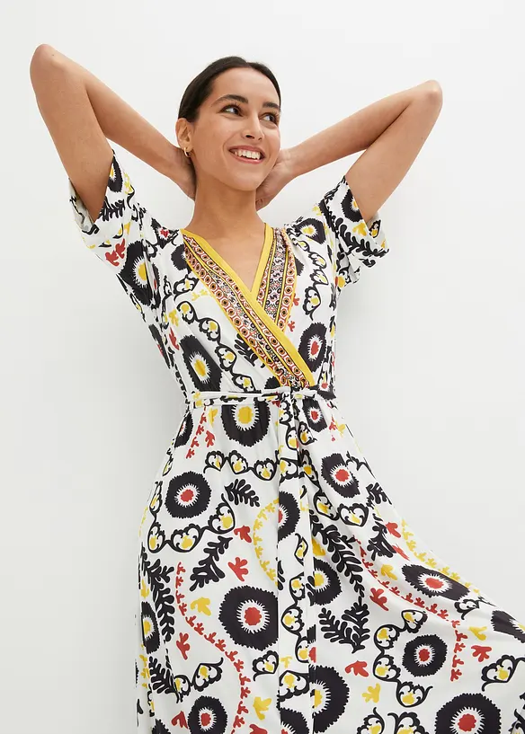 Robe en jersey avec lien à nouer, bonprix