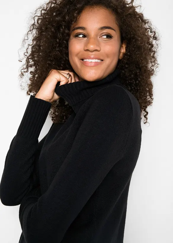 Pull col roulé basique, bonprix