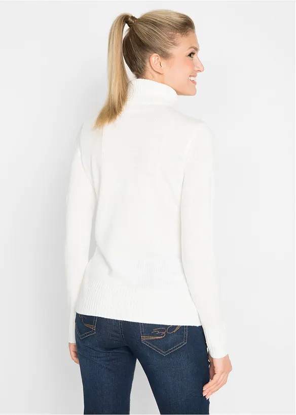 Pull col roulé basique, bonprix