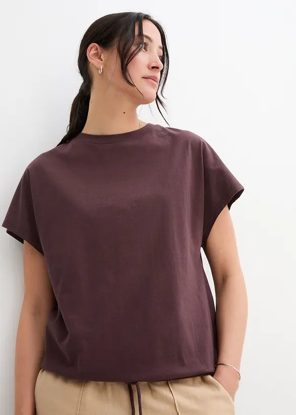 T-shirt avec détail noué à la base, bonprix