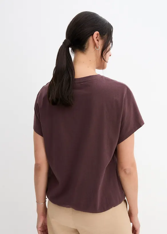 T-shirt avec détail noué à la base, bonprix