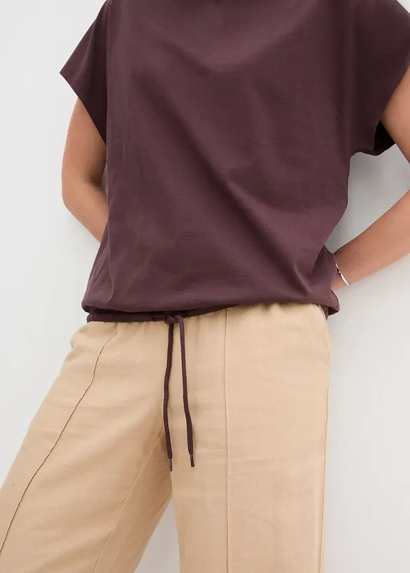 T-shirt avec détail noué à la base, bonprix