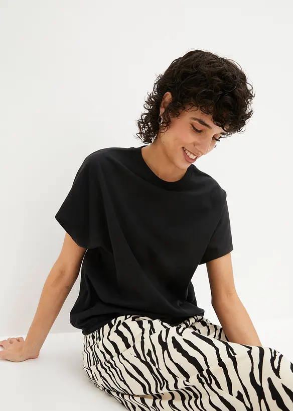 T-shirt avec détail noué à la base, bonprix