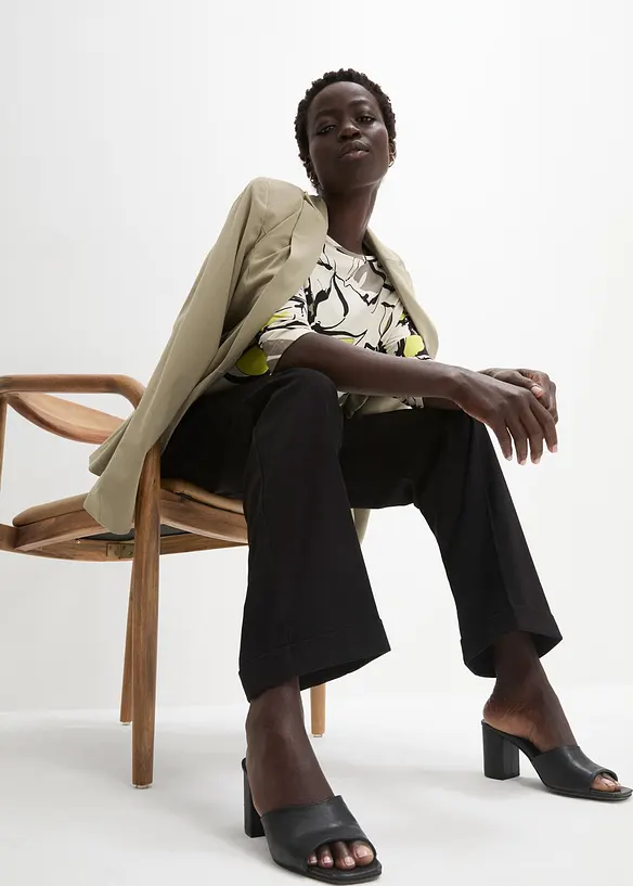 T-shirt à manches chauve-souris et imprimé floral, bonprix