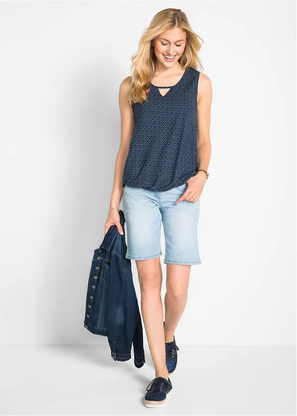 Top avec base élastiquée, bonprix