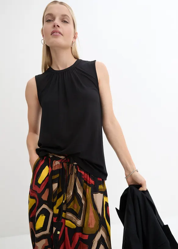 Blouse sans manches en jersey, bonprix