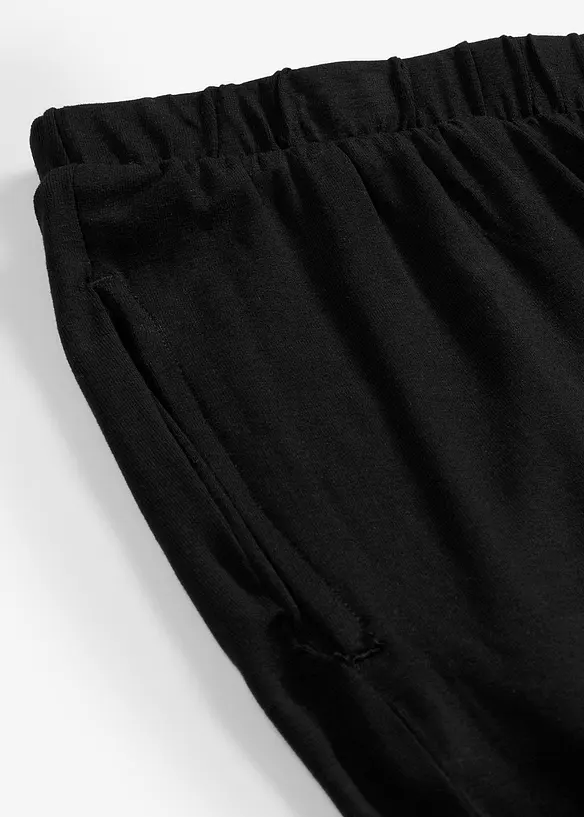 Lot de 2 pantalons en viscose avec taille confortable, bonprix